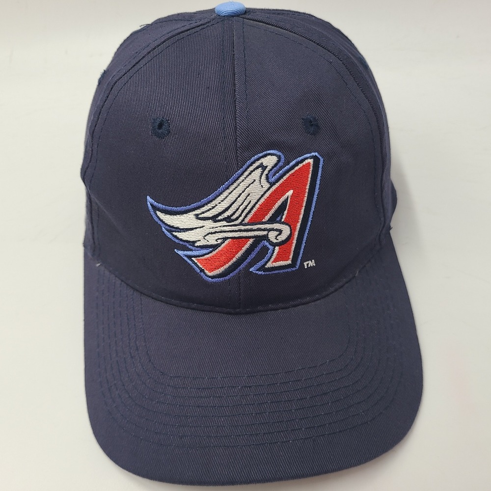 Vintage Anaheim Angels Hat Snapback (Fits Small) Blue Red MLB Toyota SGA Men